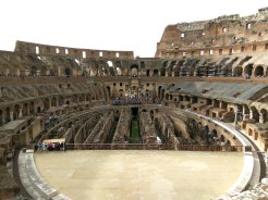 View from higher floors inside the Colosseum